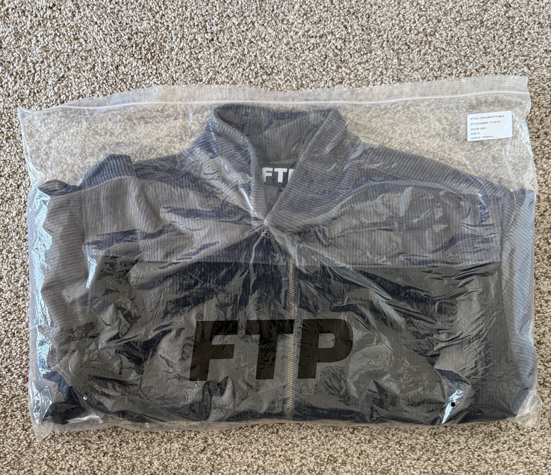 FTP Gangsta Corduroy Half Zip Jacket
