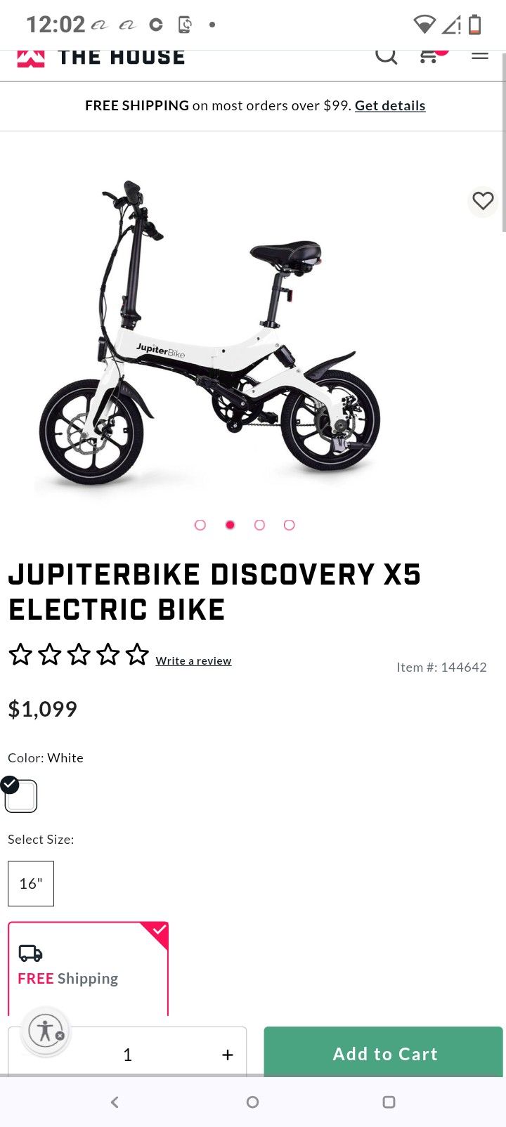 Jupiter X5 Folding E bike (Hardly Ever Used)