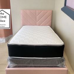 Brand New Twin Bed Frame With Mattress And Box Spring Ready For Delivery 🚛