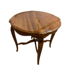 Ethan Allen Country French Round End Table Accent Birch #26-8204 #216 Bordeaux