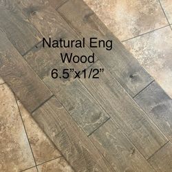 PREMIUM FIRST QUALITY 1/2” X 6.5” EXTRA WIDE DESIGNER HAND DISTRESSED NATURAL  ENGINEERED  WOOD FLOORING ! EXCEPTIONAL LIMITED TIME DEAL!