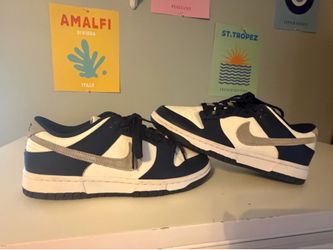 navy and grey nike dunks