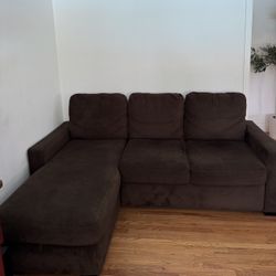 Brown Pull Out Couch