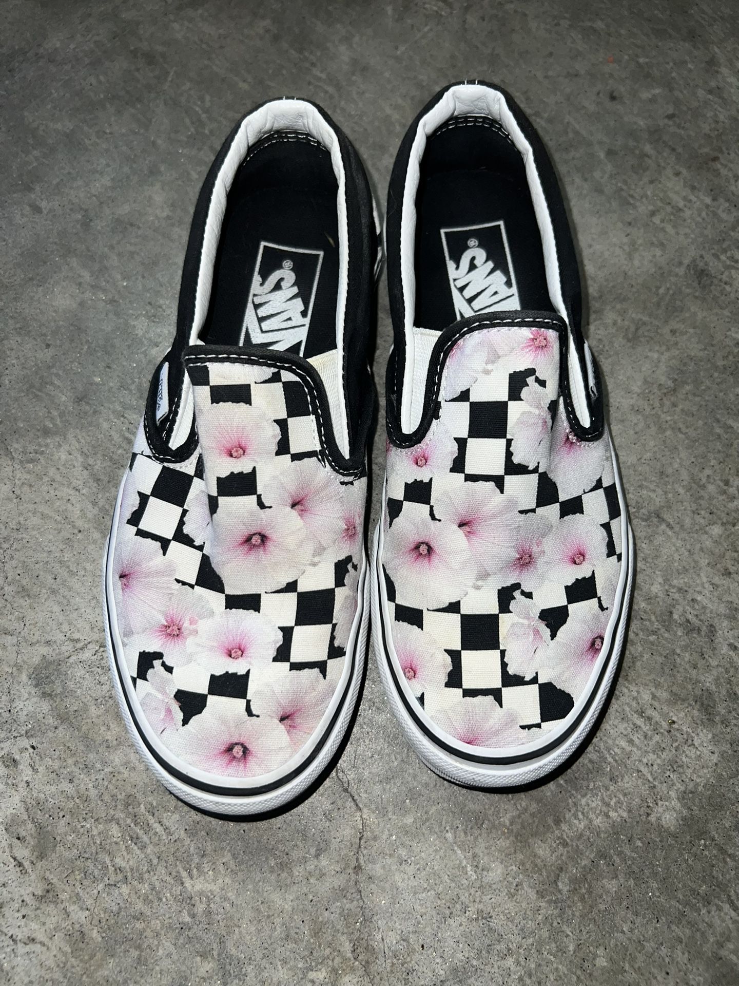 Vans Women’s Checkered Floral Slip-on Shoes