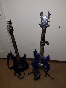 2 Electric guitars and an amp