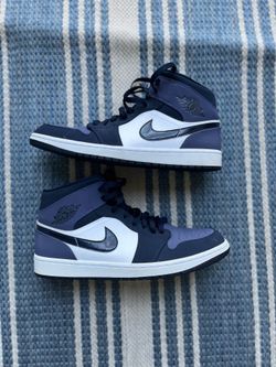 Men's Size 11 Air Jordan 1 Mid "Obsidian/Sanded Purple"