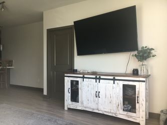 68” Real Wood Farmhouse TV Stand – Great Condition