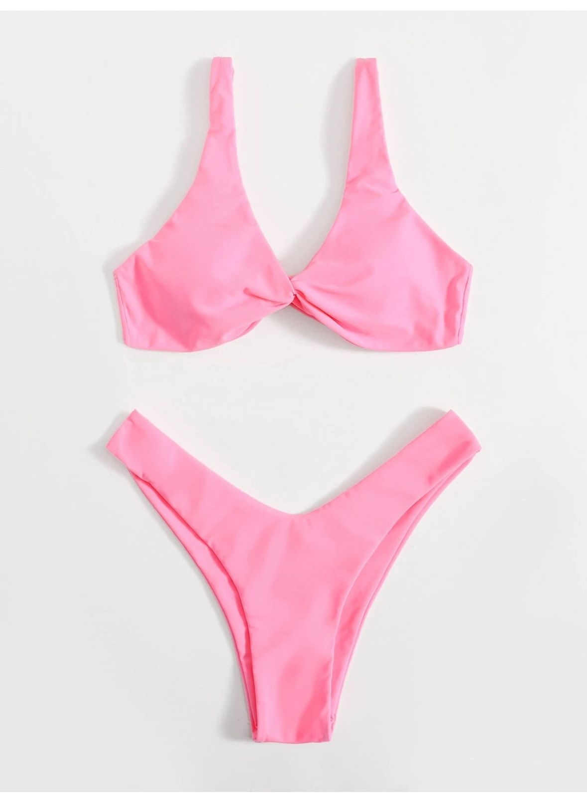 2023 New Filled Bra High Leg Bikini Set Swimwear Women