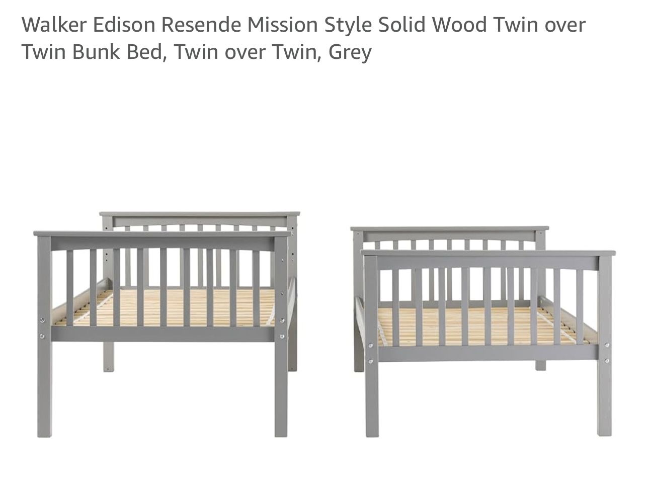 Customer Reviews: Walker Edison Solid Wood Low Twin Over Twin Bunk Bed-323776