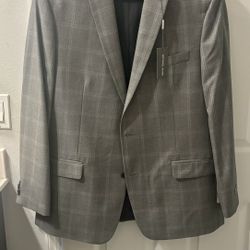 Michael Kors -Kelson Sports Jacket / 46 Long Grey Plaid