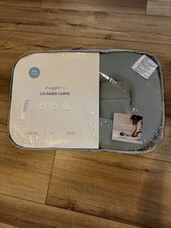 Snuggle Me Organic Newborn Baby Infant Lounger Pillow & Travel Bag - Slate