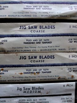 Vintage Trojan Jig Saw blades 