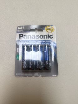 NEW Sealed Panasonic AA Batteries (4-Pack) - Super Heavy Duty Power