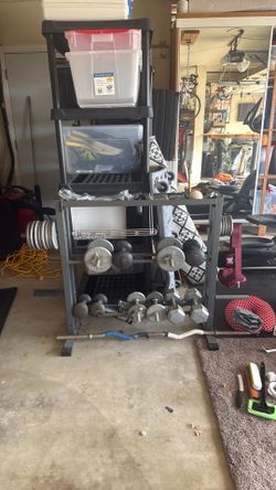 Weight rack and weights