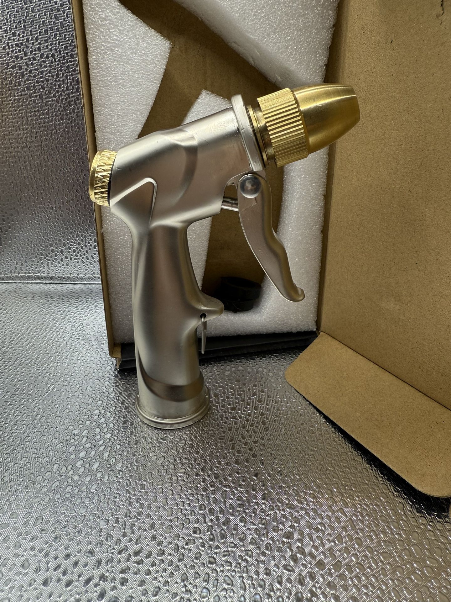FANHAO Garden Hose Spray Nozzle, 100% Heavy Duty Metal High Pressure Water