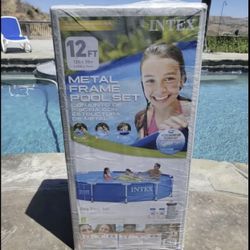 🔥🔥Intex 12'x 30" Metal Frame Round Above Ground Swimming Pool & Pump 🔥🔥