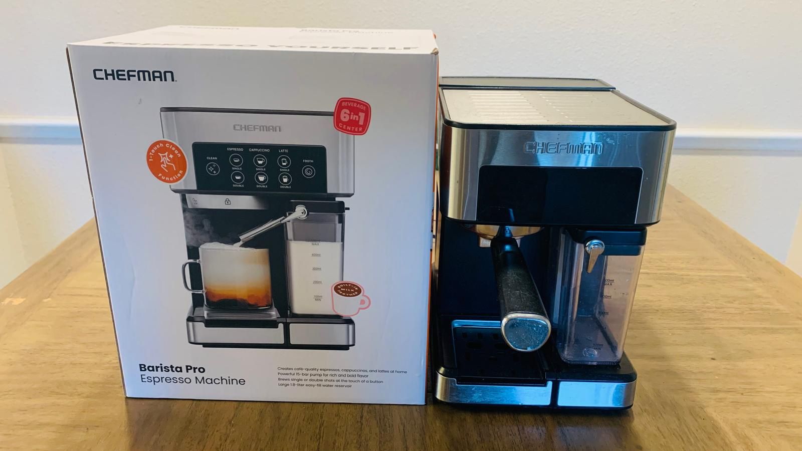 Espresso Cappuccino and Latte Machine Chefman Barista Pro