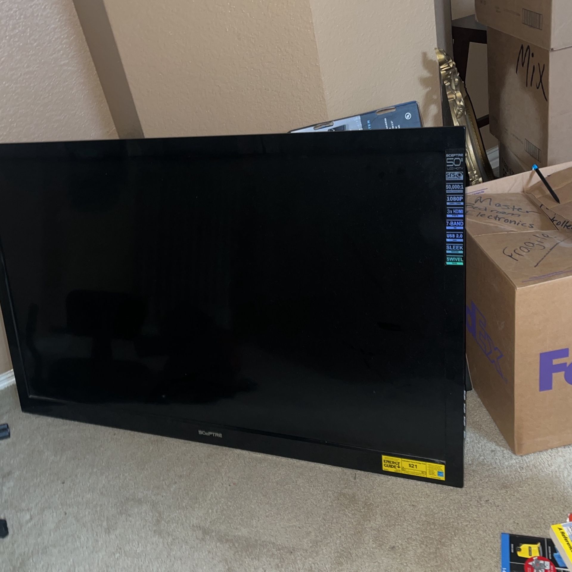 50in Sceptre TV w/speakers