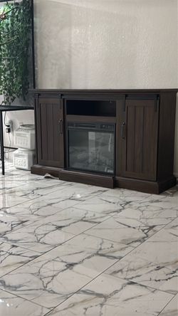 Tv stand w/ fireplace