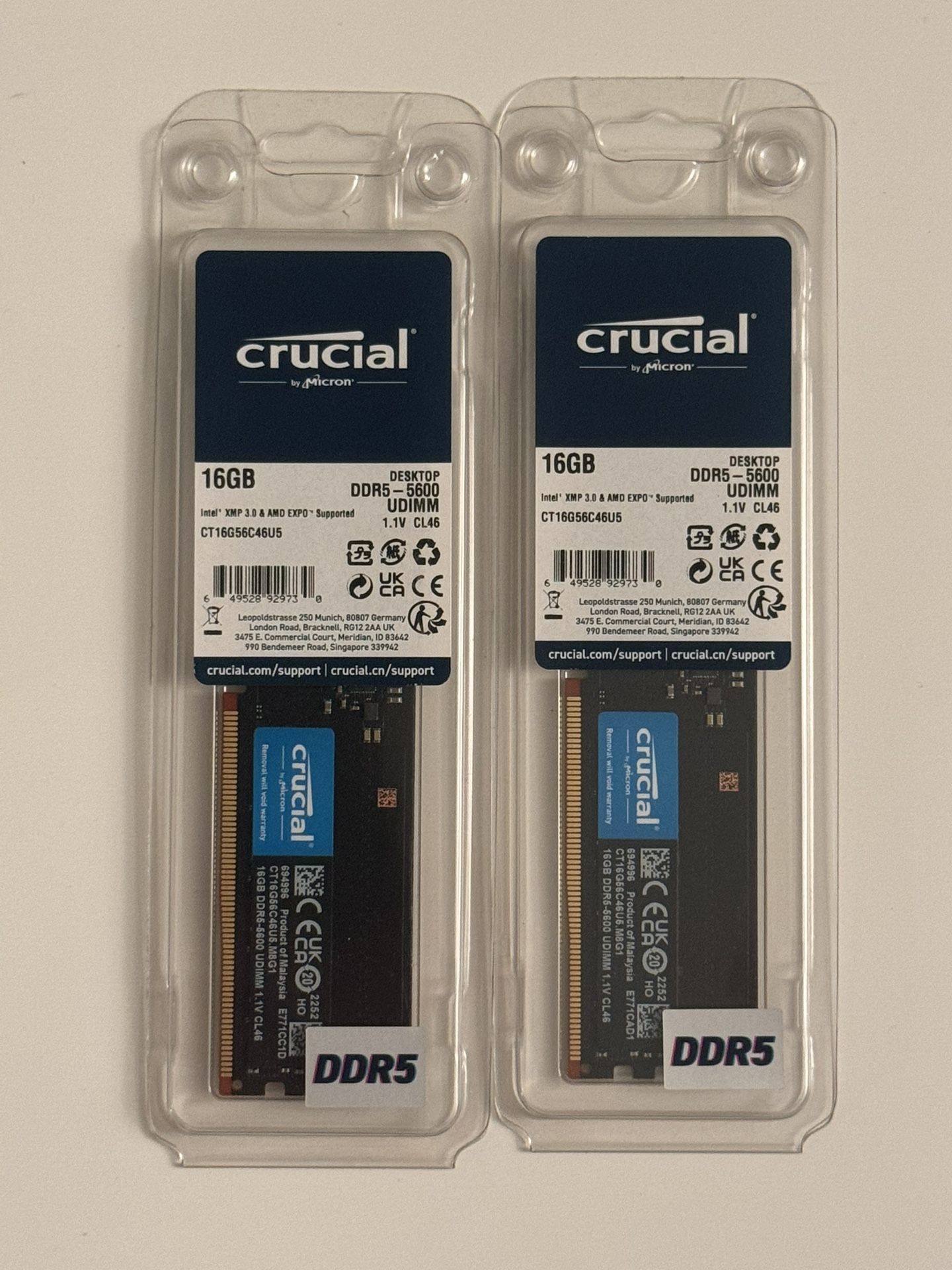 32GB (2x16GB) DDR5 5600 RAM