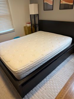LOW PRICE IKEA MALM Queen Bed Frame + Mattress