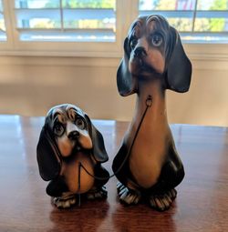 Vintage Hound Dog Figurines
