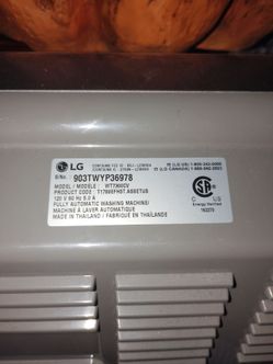 LG washer and dryer