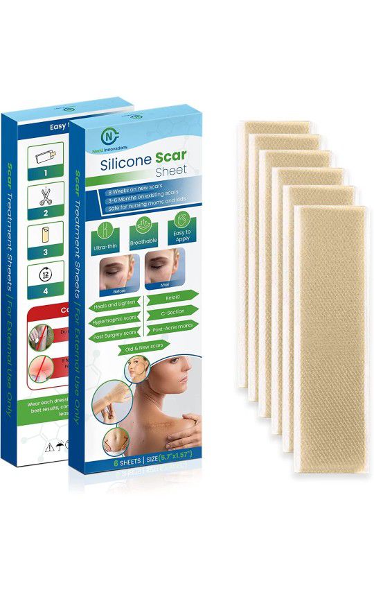 Silicone Soft Adhesive Strips Scar Sheets 6 Pk – 5.7"x1.57"