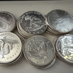 20 vintage 1oz rounds .999 fine silver ounce