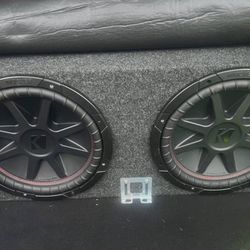 Kicker 48DCVR122 CompVR Series ported enclosure with two 12" subwoofers