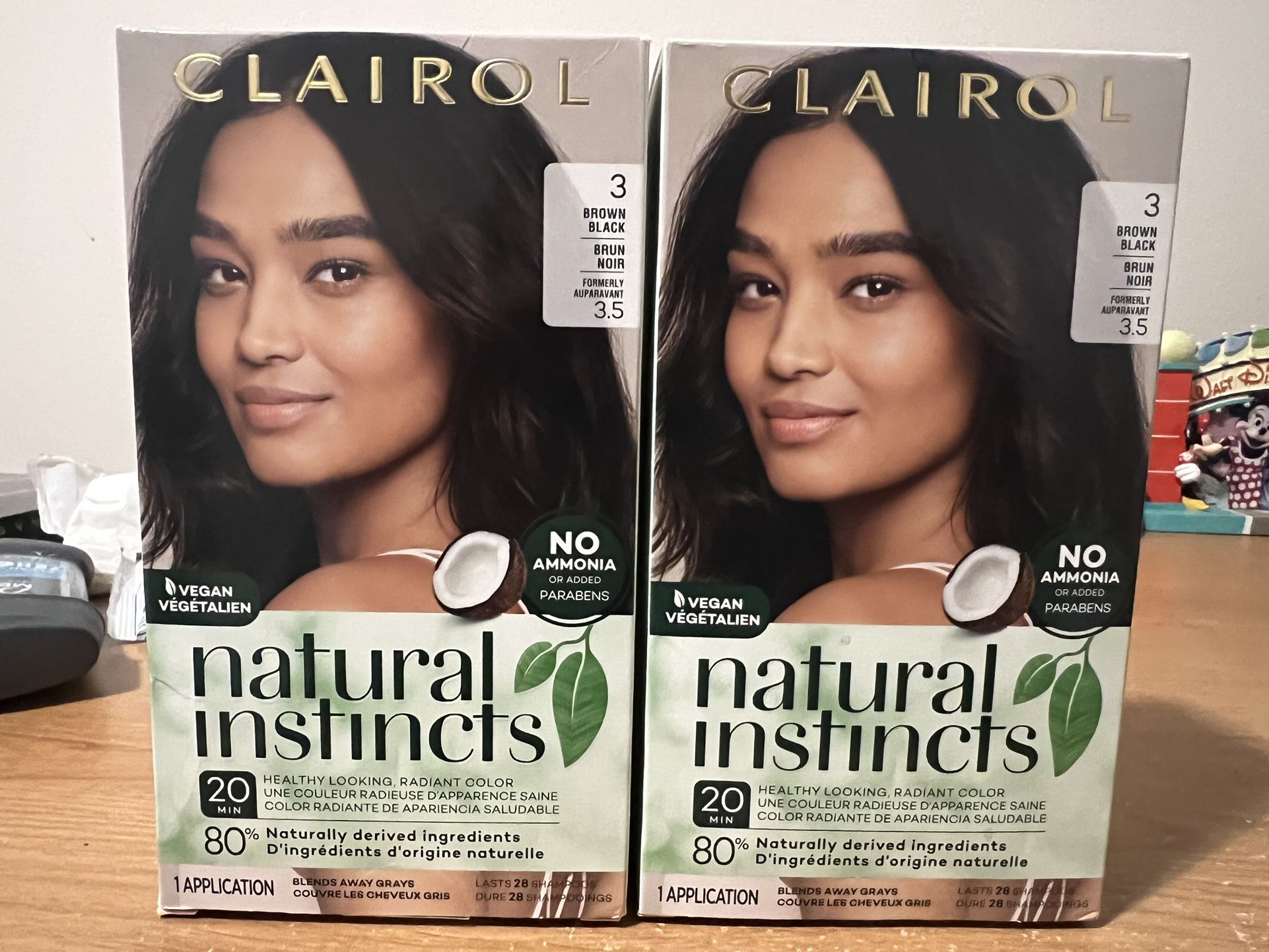 Semi-Permanent Hair Dye - BROWN BLACK (2 Boxes)