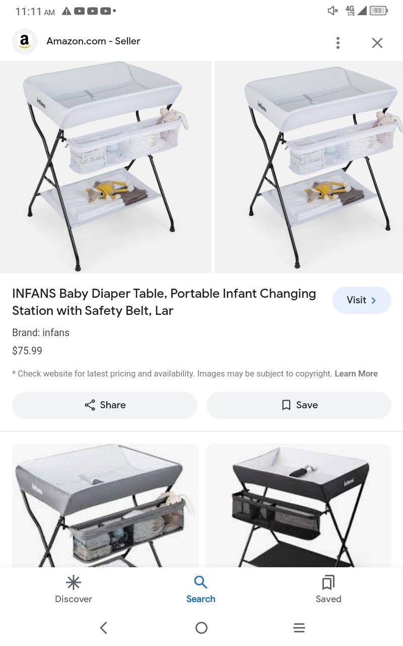 Baby Diaper Table Portable Baby Changing New $50