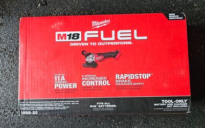 Milwaukee
M18 FUEL 18V Lithium-Ion Brushless Cordless 4-1/2 in./5 in. Grinder with Variable Speed & Paddle Switch (Tool-Only)