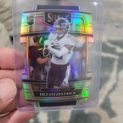 Dez Fitzpatrick Rookie Select Die-cut Silver Prizm Concourse Football Card