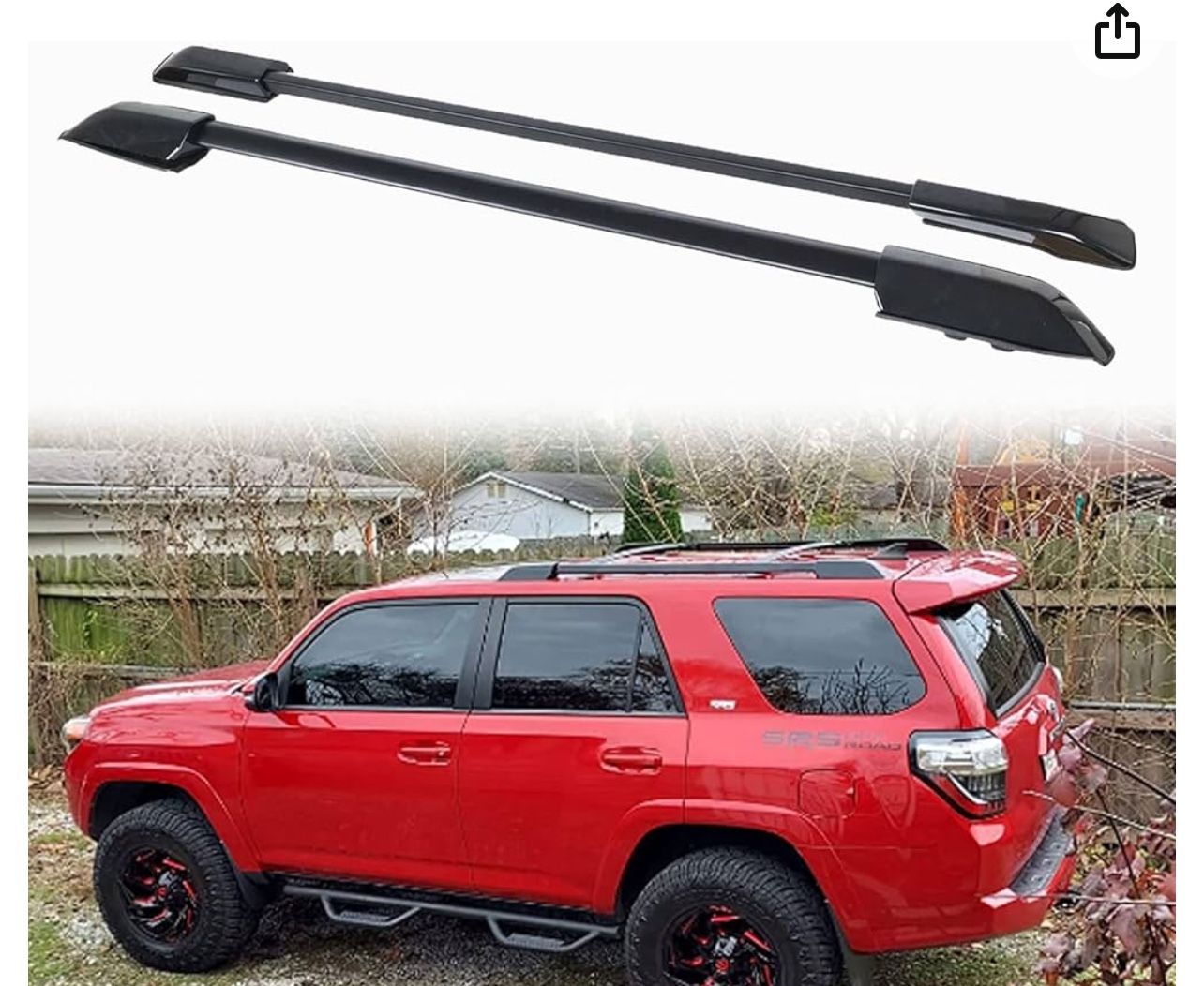 2021 Toyota 4Runner Stock OEM roof Rack Side Rails and Cross Bars