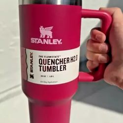Valentine Day Cosmo Pink Stanley Cup 40oz Quencher H2.0 Stanley Tumbler New 2024

