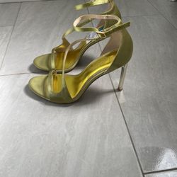 Jessica Simpson Green Satin Ankle-Strap Stiletto Heels – Women’s Size 10 – Brand New 