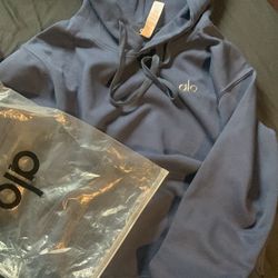 Blue S Alo Hoodie 