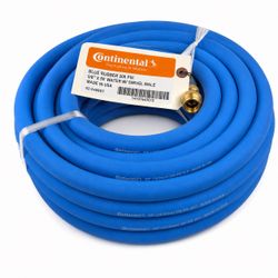 Continental Blue Rubber Water Hose – 5/8” x 50’ (Brand New)