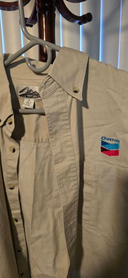 Vintage Beige Button-Down Long-Sleeve Work Shirt From Wild Mountain