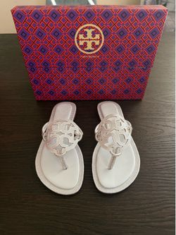 Tory Burch Miller Sandals - Crystal/White | Brand New in Box | Sizes 6, 7
