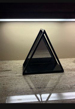 Home Decor Triangle Black Mirror Wall Shelf