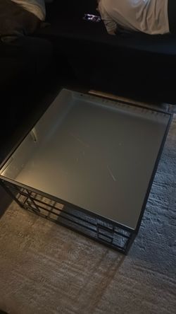 glass mirror coffee table