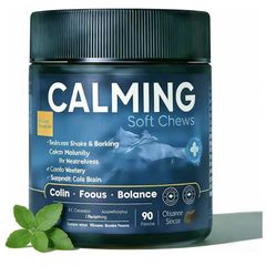 Calming Chews for Dogs – Helps with Anxiety, Stress & Barking – Promotes Relaxation, Calm Behavior & Focus (90)