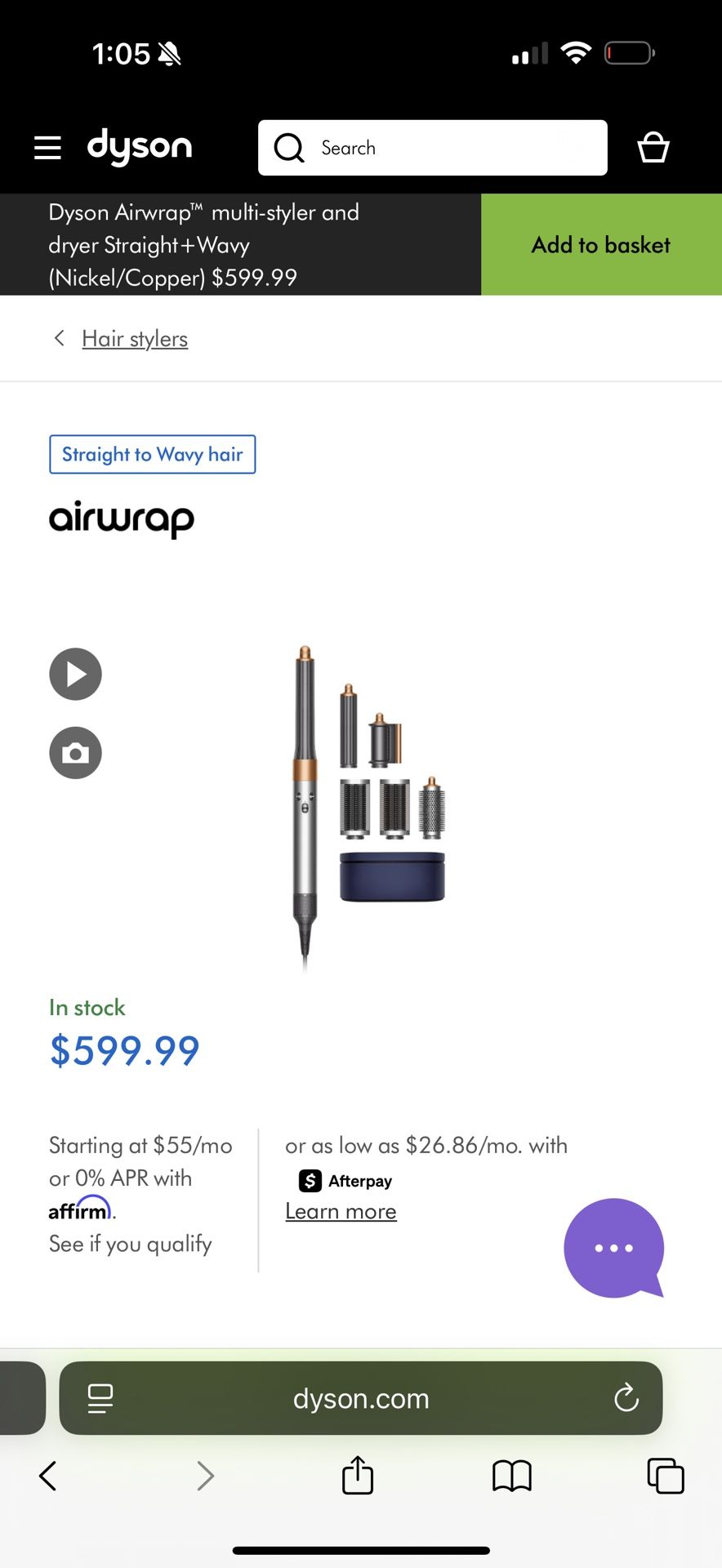 Brand new Nickel And Cooper Dyson