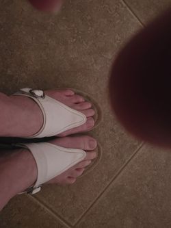 White sandals
