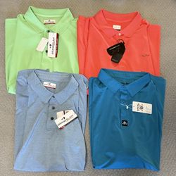 NEW 4 Golf Shirts XXL 2XL Greg Norman Tattoo Grand Slam + FREE Cotopaxi Wind Breaker