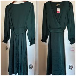 Size 10 M L Medium Taylor Emerald Dress New With Tags Medium/Large