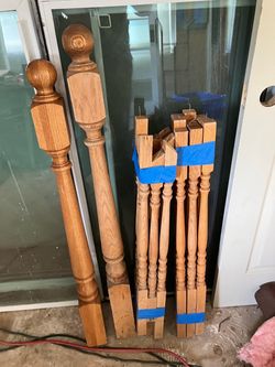 Oak post/balusters