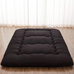 Japanese Floor Futon Foldable Mattress Roll Up Tatami Mat with Cover (Twin)